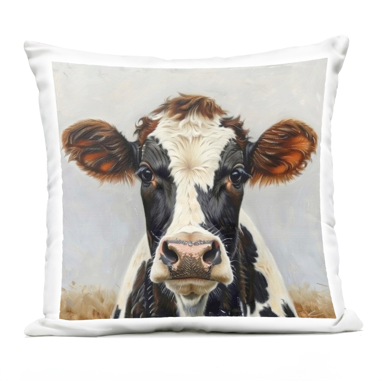 Stupell Industries Stoic Cow Gaze Portrait Outdoor Printed Throw Pillow Design by LSR Design Studio, 18 x 7 x 18